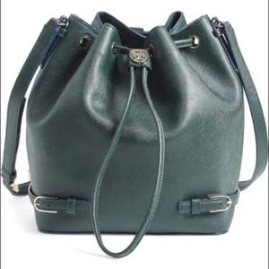 Tory Burch Robinson Saffiano Leather Bucket Bag